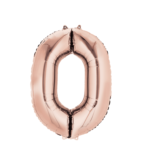 Numbers 34" Rose Gold 