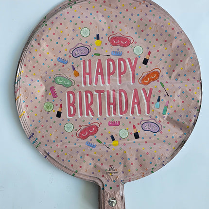 17" Happy Birthday Spa Party Balloon