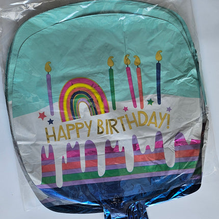 "17" Hbd Frosted Striped Cake