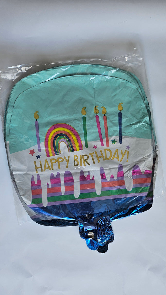 "17" Hbd Frosted Striped Cake