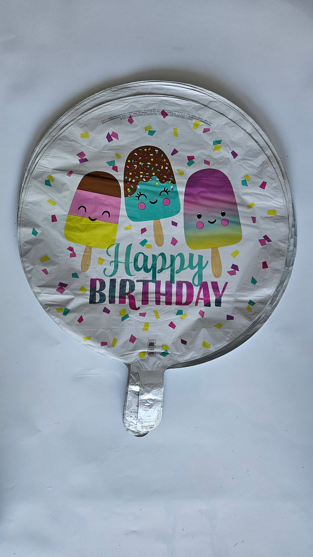 17" Happy Ice Cream Birthday