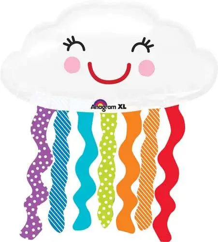 30″ Smiling Rainbow Cloud Shape