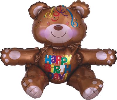 Multiballoon Happy Birthday Bear