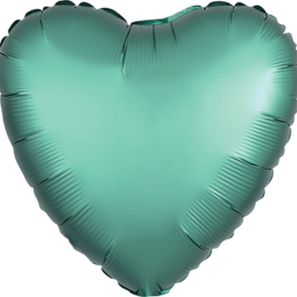 17" Satin Luxe Jade Corazón
