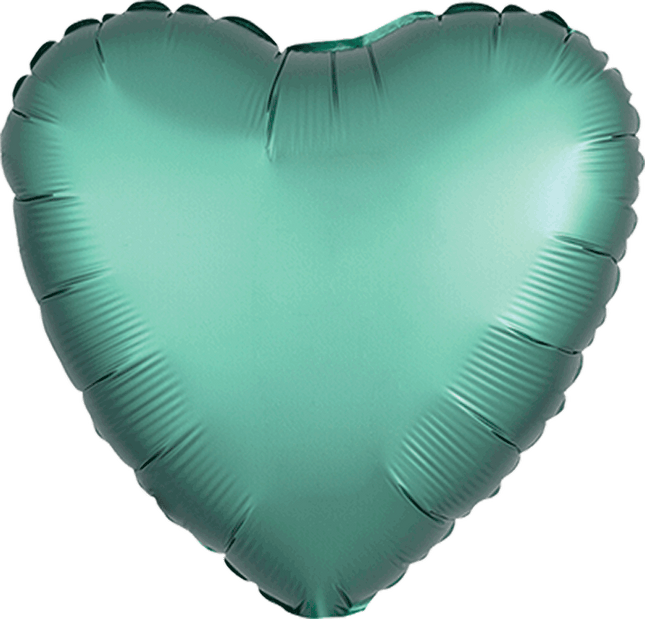 17" Satin Luxe Jade Corazón