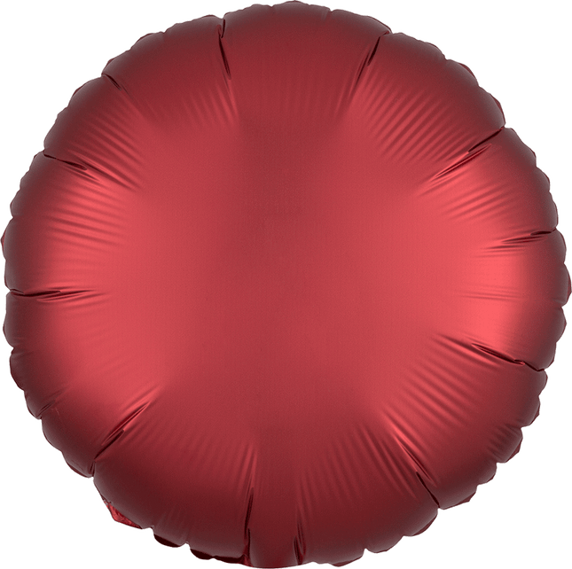 17" Satin Luxe Sangria Circle