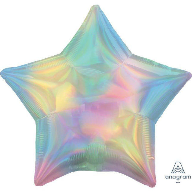 18" Iridescent Pastel Rainbow Star (Globo Estrella Arcoíris Pastel Iridiscente) 45 cm