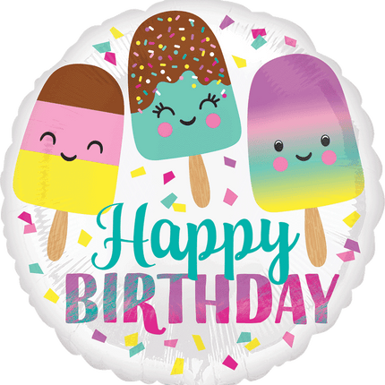 17" Happy Ice Cream Birthday