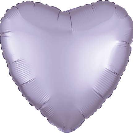 17” Satin Luxe Pastel Lilac Heart