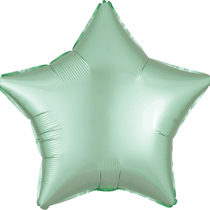 19S Met Satin Luxe Mint Green Star