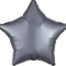 Globo Metálico Estrella Grafito Satinada de 19" (48 cm)