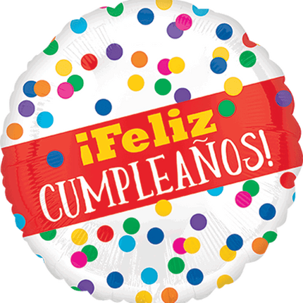 18” Happy Birthday Primary Dots