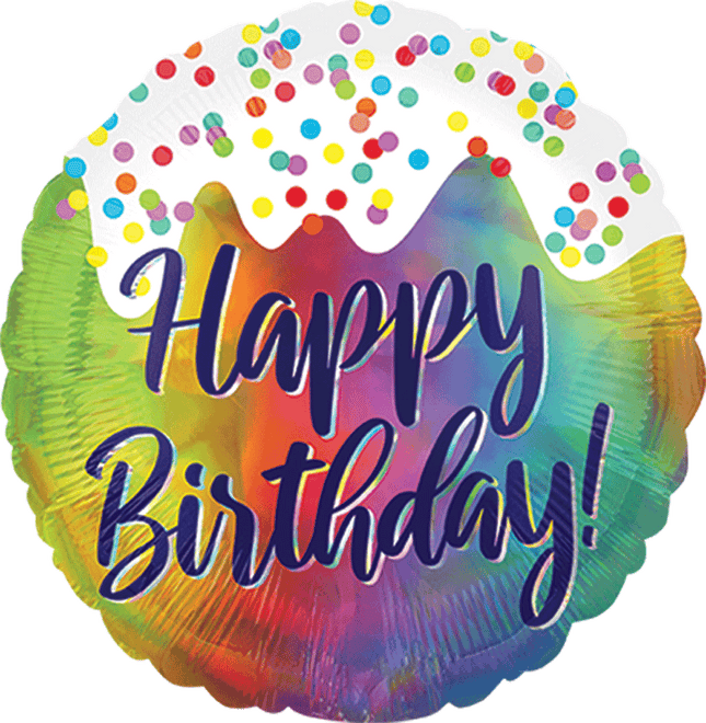18" Birthday Frosted Confetti