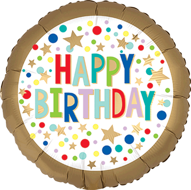 18” Gold Satin Marquee Dots