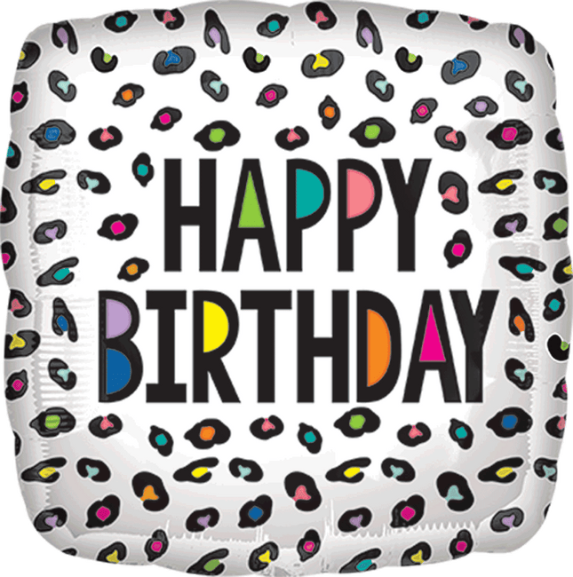 17" Rainbow Leopard Birthday