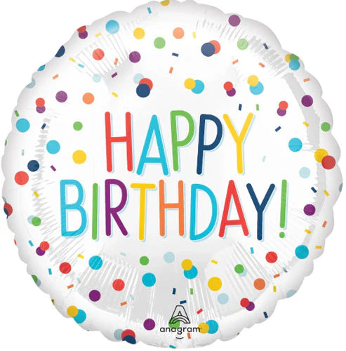 18” Confetti Happy Birthday