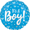 18" It'S A Boy Hearts & Dots