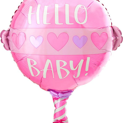 18" Shape Baby Girl Rattle Balloon