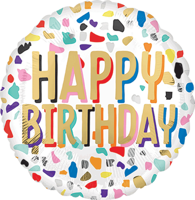 17" Happy Confetti Birthday