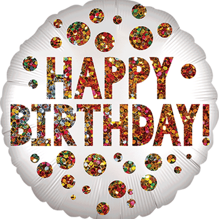 17" Infused Birthday Sequins (Globo Redondo Cumpleaños Lentejuelas) 43 cm