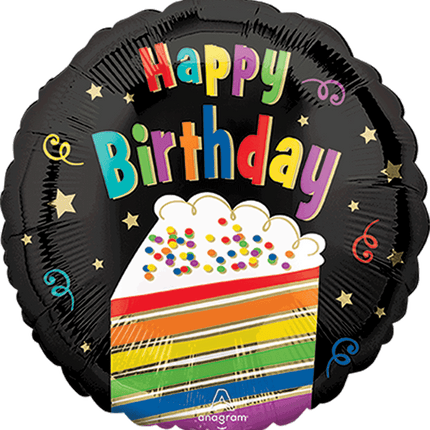 17" Hbd Rainbow Cake