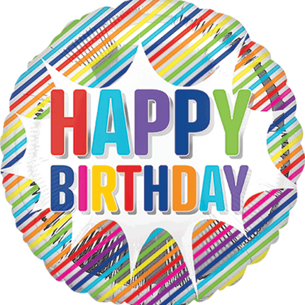 18” Hbd Striped Burst