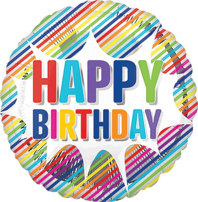 18” Hbd Striped Burst