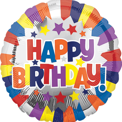 18" Birthday Silver Burst