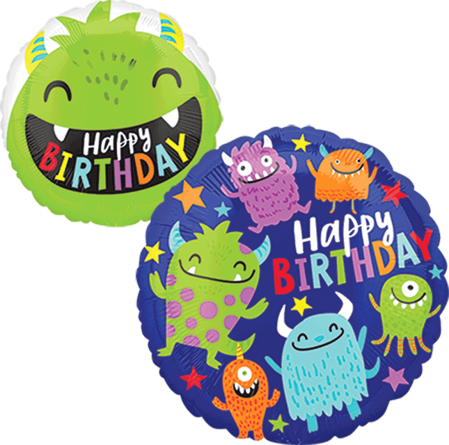 17” Happy Little Monsters Birthday