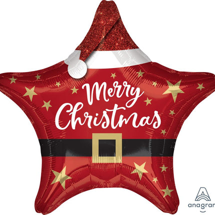 18" Santa Christmas Star Balloon