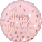 Globo Metálico Cumpleaños Rosa Blush de 18" (45 cm)
