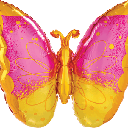 "28" Pink &amp; Yellow Butterfly