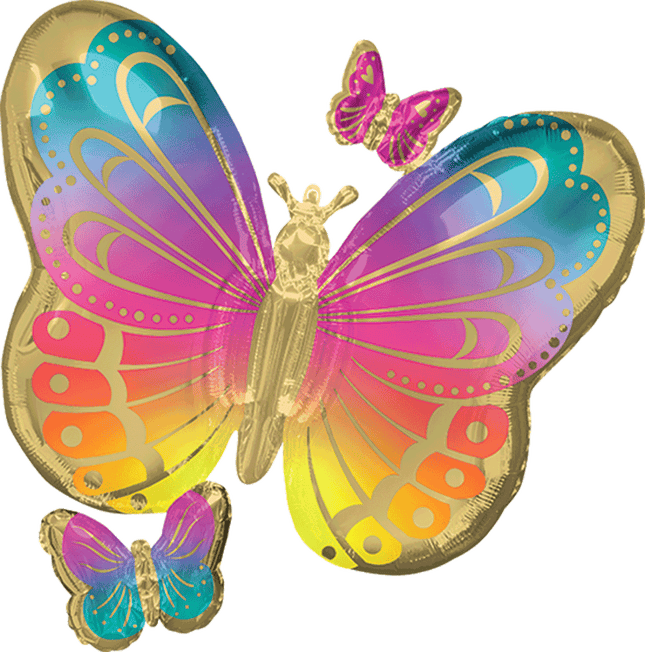 28" Colorful Butterflies