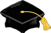 Supershape Black Grad Cap