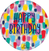 Printed Crystal Clear Painterly Happy Birthday