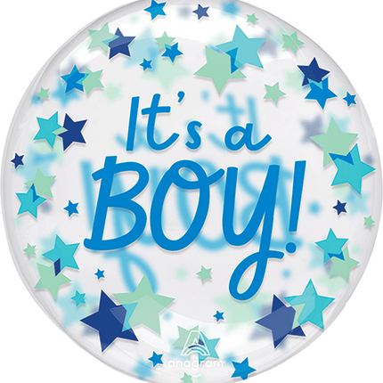Printed Crystal Clear It's a Boy Stars