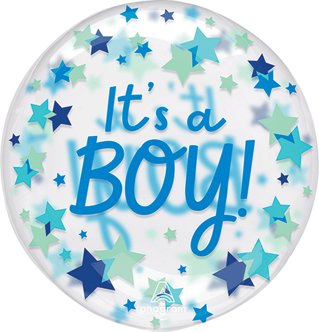 Printed Crystal Clear It's a Boy Stars