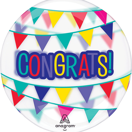 Printed Crystal Clear Congrats Banner