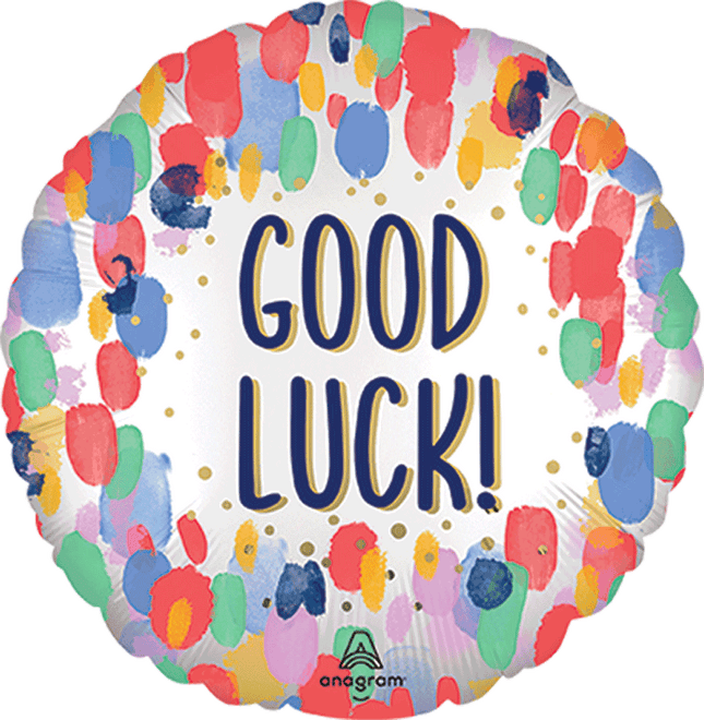 17" Painterly Dots Good Luck