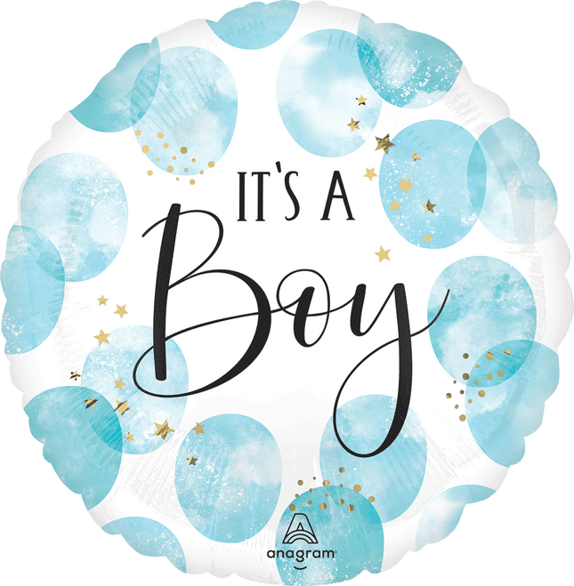 18" Baby Boy Blue Watercolor