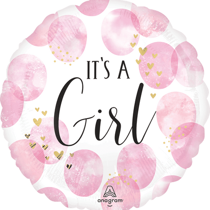 18" Baby Girl Pink Watercolor