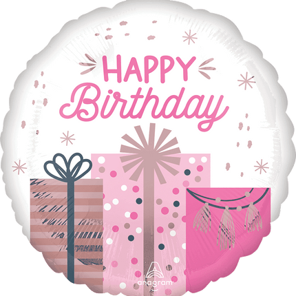 18" Globo Pastel Birthday