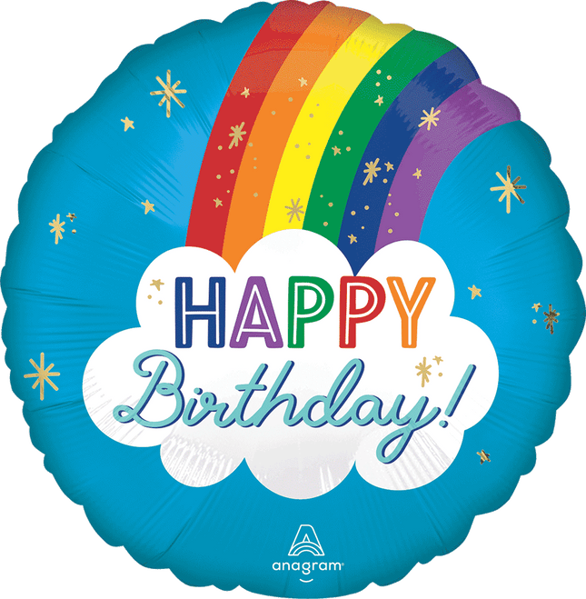 17" Happy Birthday Rainbow