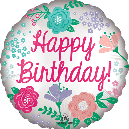 18" Happy Birthday Garden Balloon