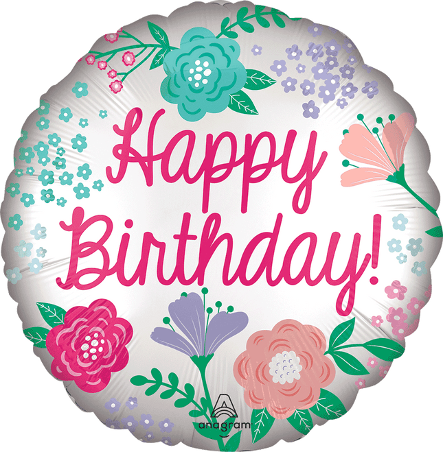 18" Happy Birthday Garden Balloon