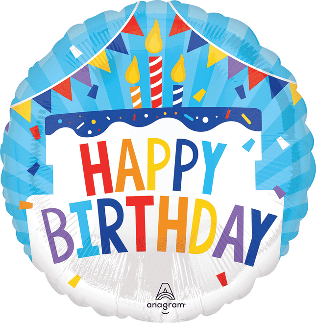 17" Happy Birthday Tiered Cake