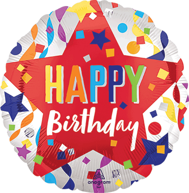 18" Happy Birthday Star
