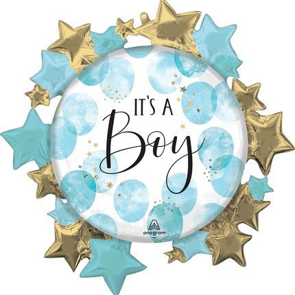 Supershape Baby Boy Blue Watercolor