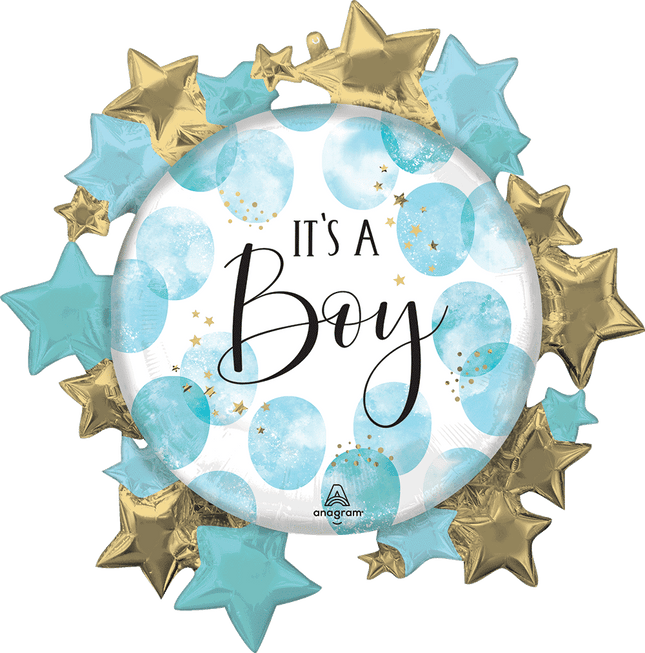 Supershape Baby Boy Blue Watercolor
