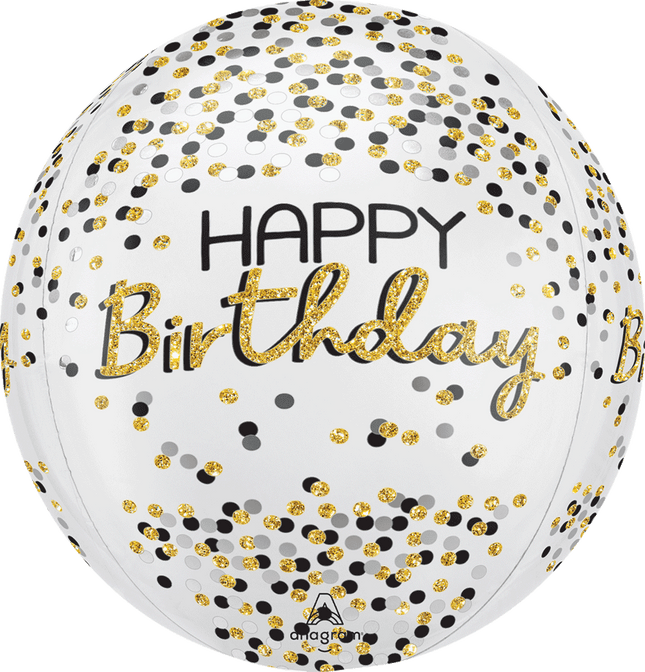 Orbz Black Silver Gold Birthday